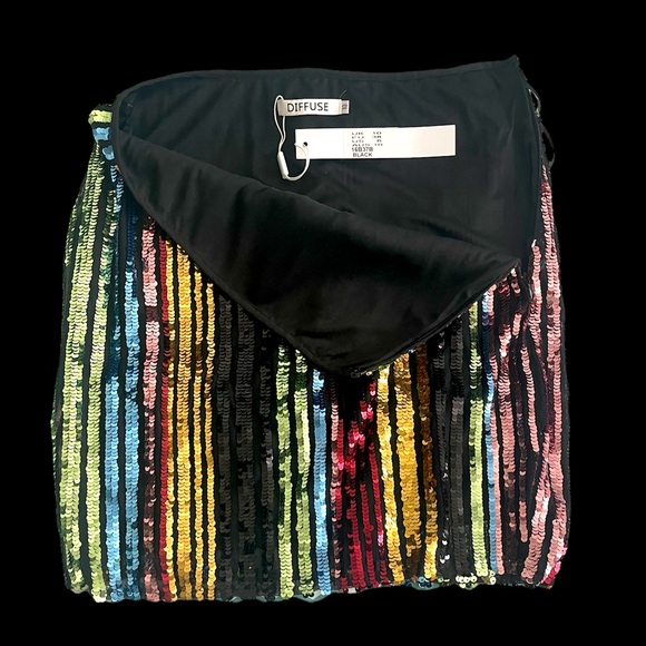 Diffuse Multi-color Sequin Skirt - Picture 2 of 6